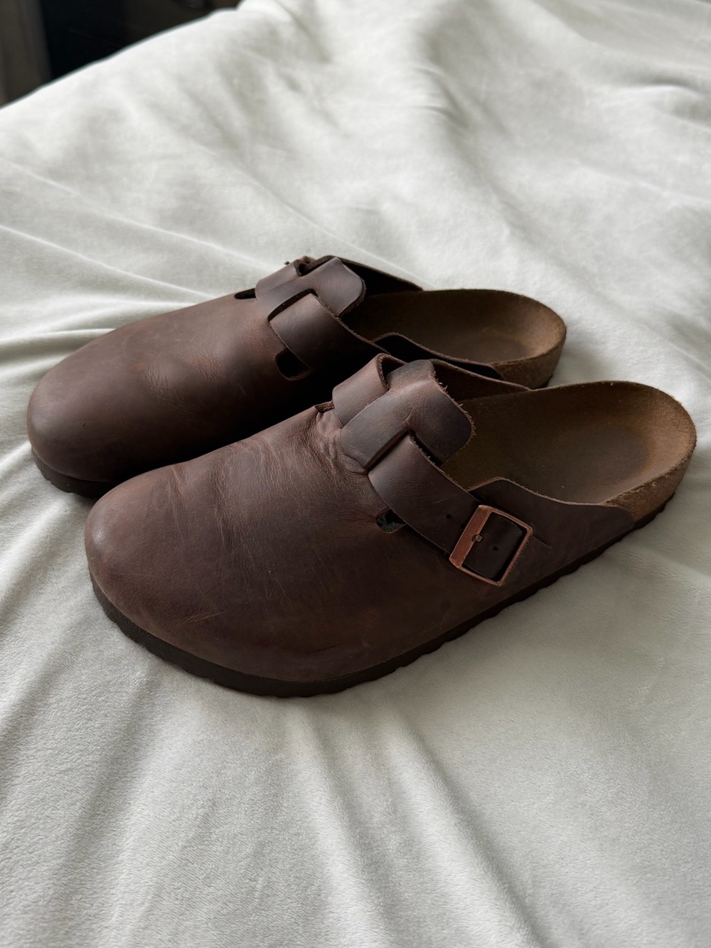 Men’s 44 Birkenstock clog Habana oiled leather sandal EUC birks